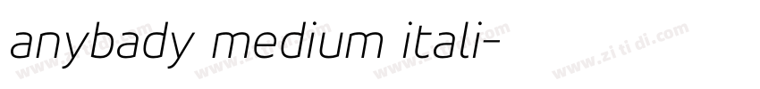 anybady medium itali字体转换